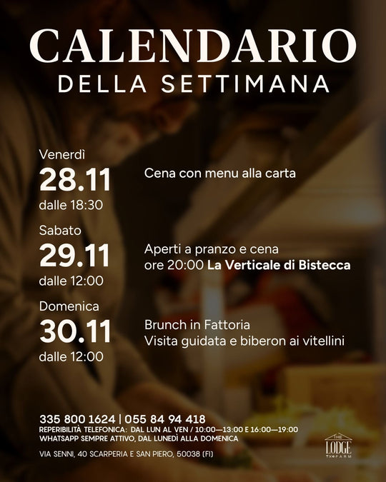 CALENDARIO DELLA SETTIMANA