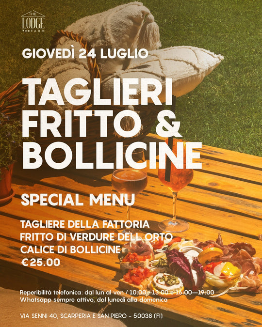 GIOVEDI' 24/07 - TAGLIERI FRITTO & BOLLICINE