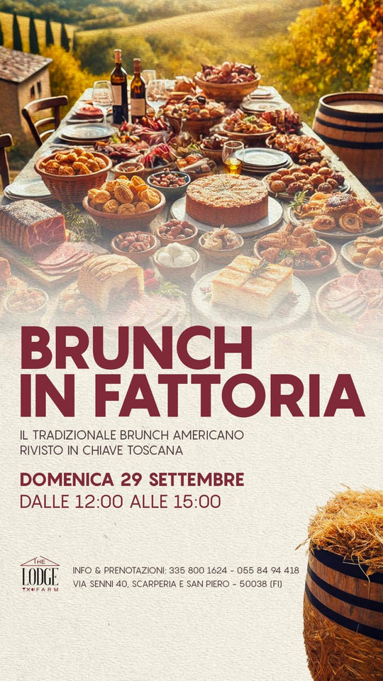 DOMENICA 29/09 TORNA AL THE LODGE FARM, IL BRUNCH IN FATTORIA