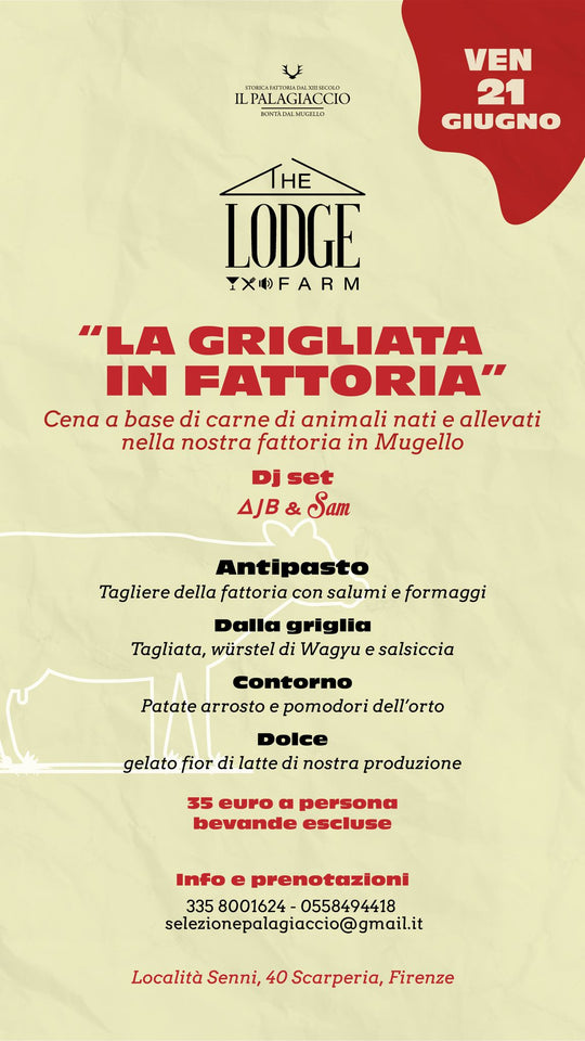 Venerdì 21/06 - La Grigliata in fattoria