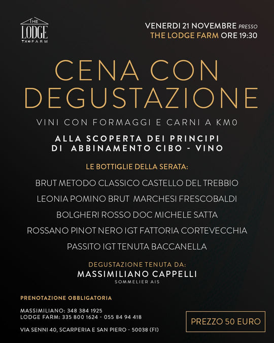 CENA DEGUSTAZIONE 21 NOVEMBRE